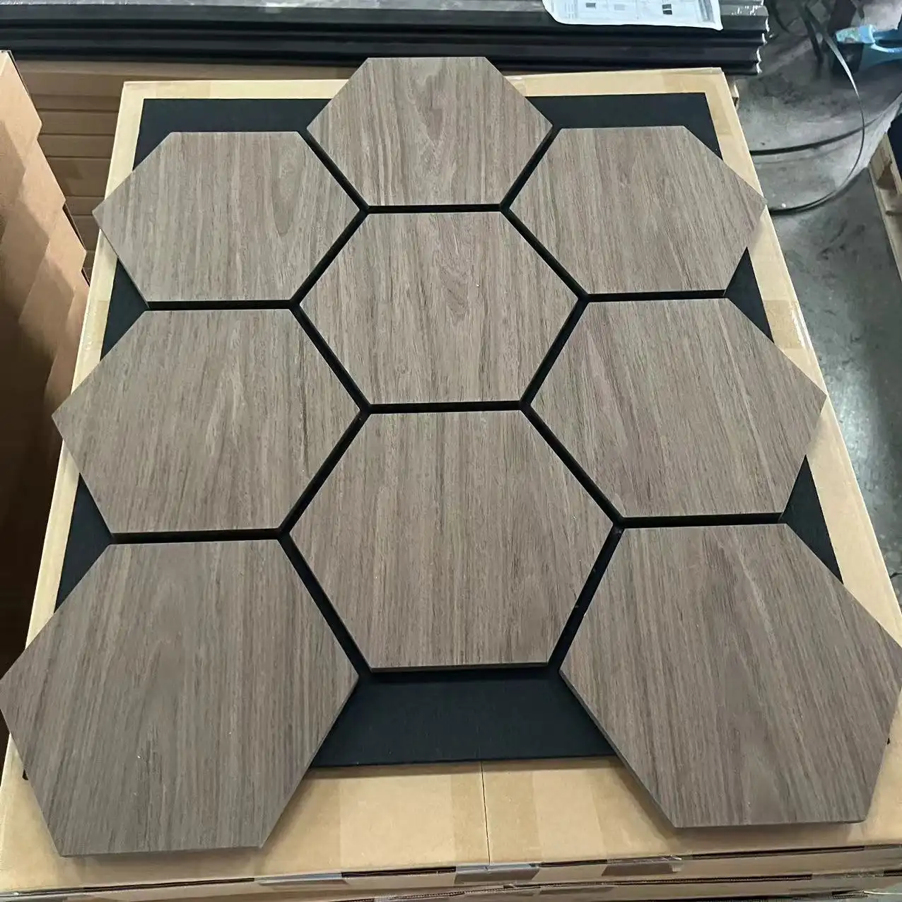 Wood Acoustic Hexagon Wall Panels Soundproof Studio Acoustic Panels 1