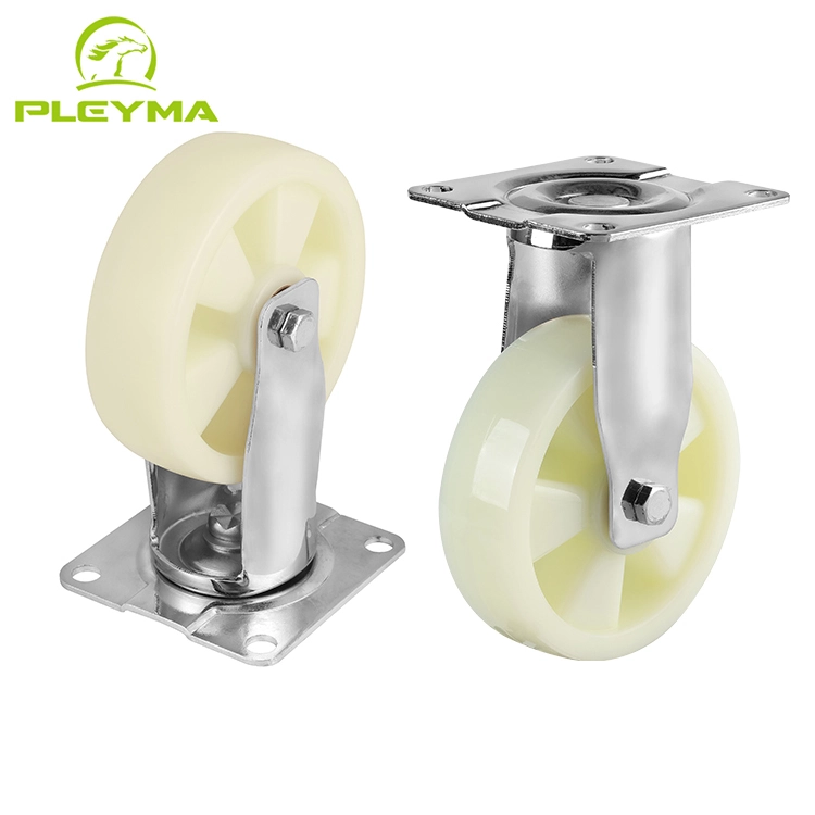 Factory-direct Durable White Wheels-various Sizes 75 100 125 150 Mm Made Polyproupylene Swivel Caster 1