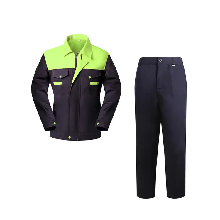 Trajes de trabajo divididos personalizados al por mayor, trajes de trabajo con seguro laboral para hombres y mujeres, trajes de pantalón para ropa de trabajo. 1