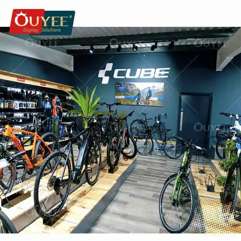 Mobiliário para exposição de bicicletas em lojas de bicicletas, ideal para bicicletas de estrada, urbanas e de montanha. 1