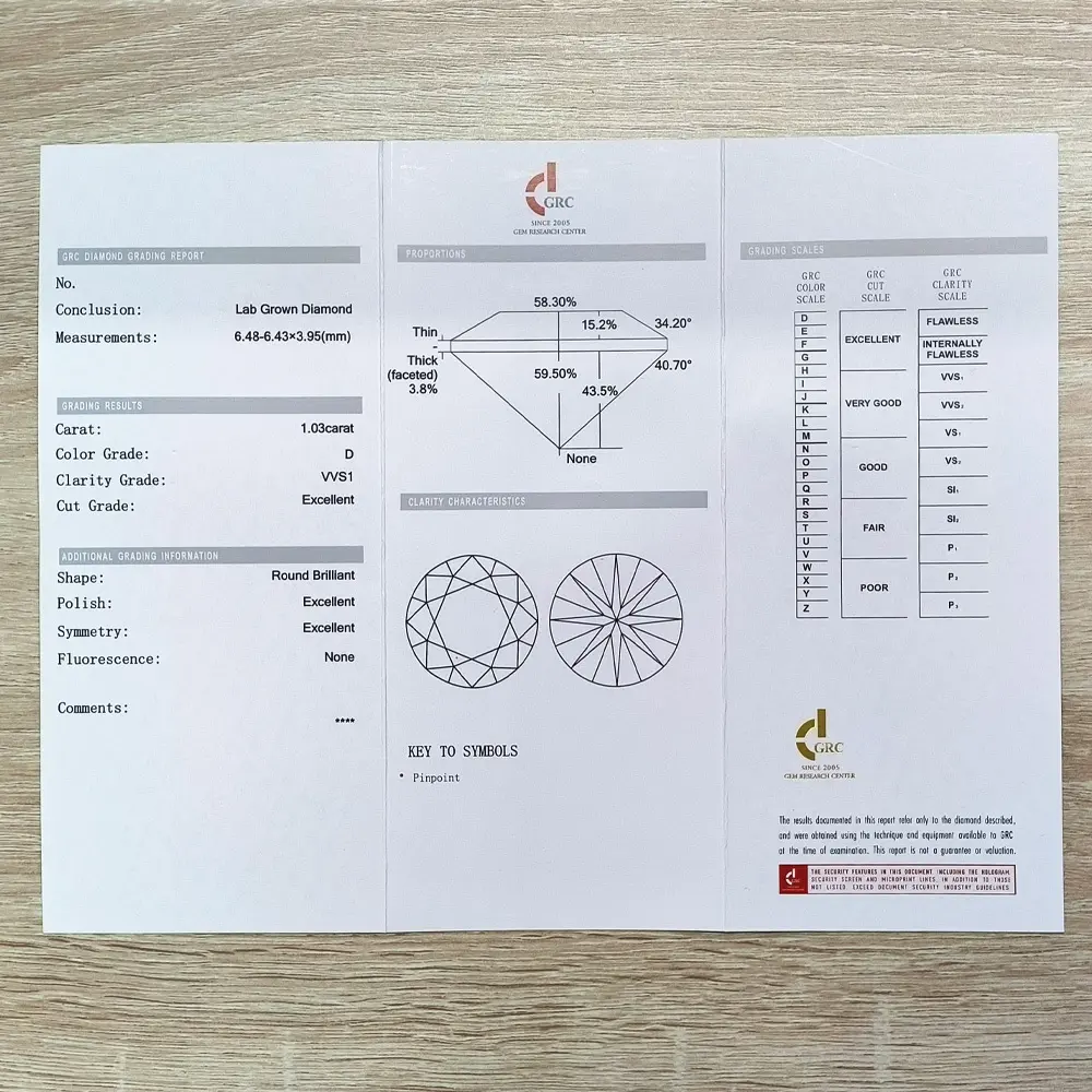 3.00 Carat White Brilliant Round Cut Vvs1 Lab Grown Diamond Lab Grown Diamond Wholesale - DKL Jewelry 6