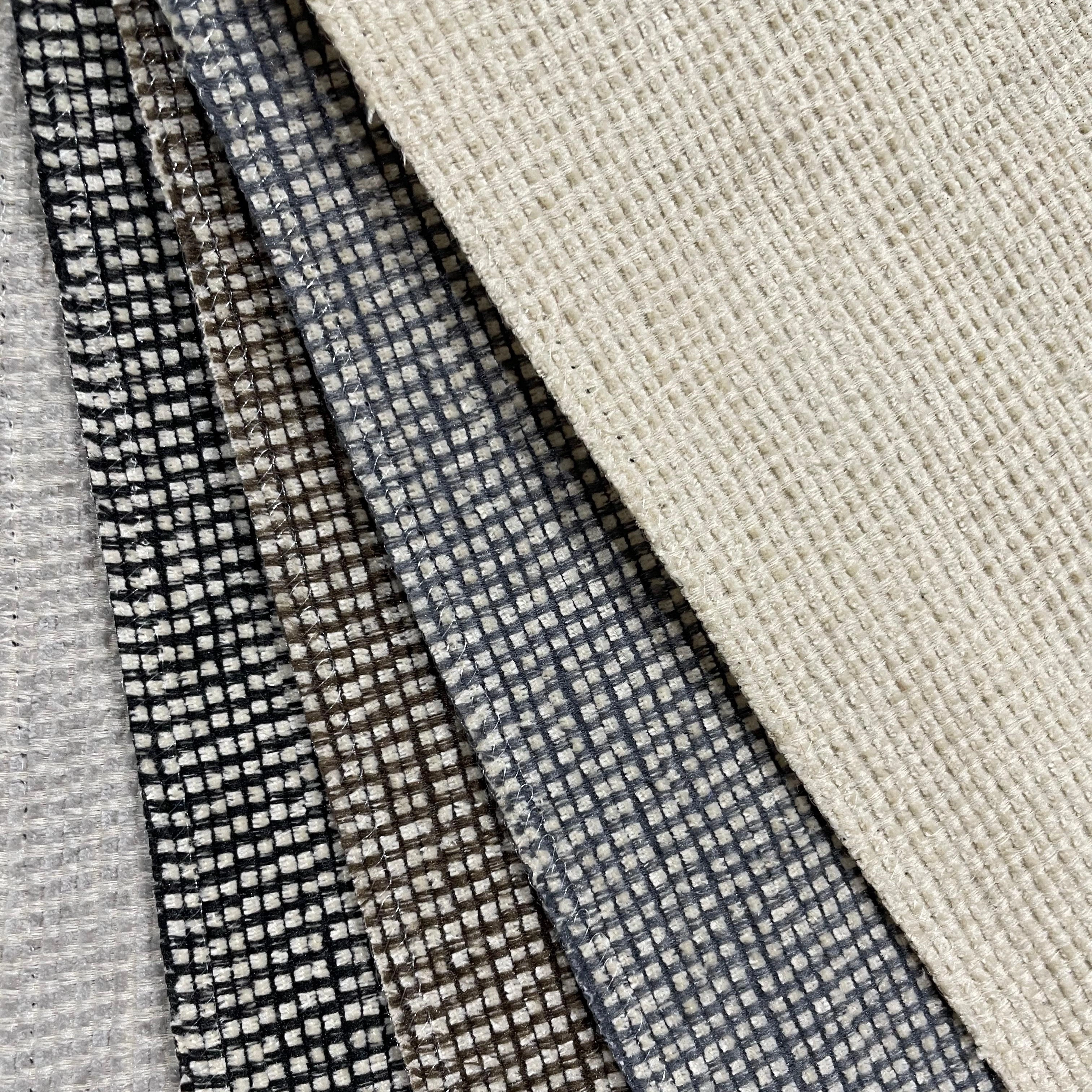 Silicone Polyester Linen-like Upholstery Fabric For Furniture 1