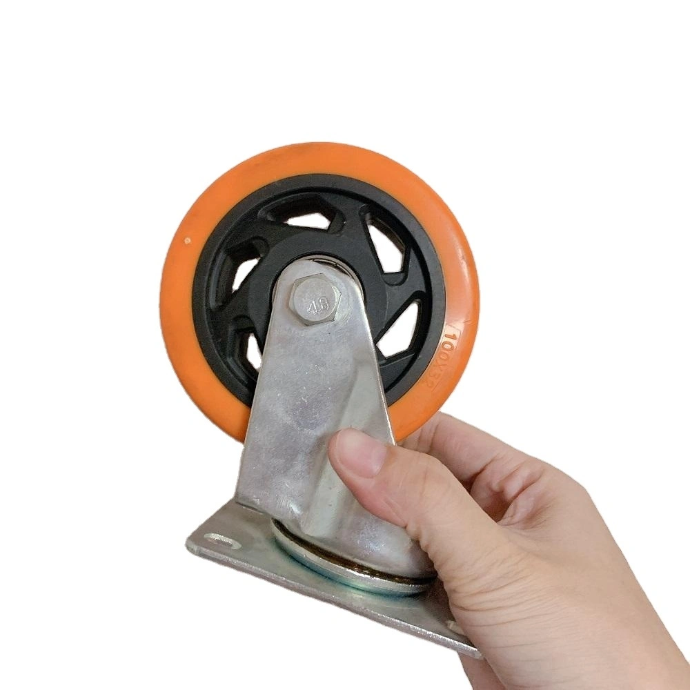 4in/100mm Pvc Exquisite Workmanship Casters Medium Duty Industrial Swivel Pu Casters Wheel 1