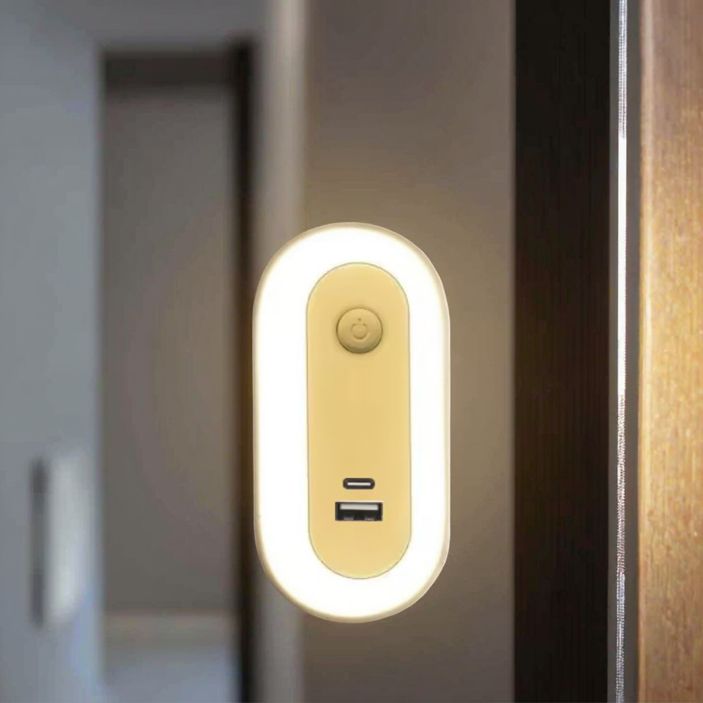 Modern Kids Baby Led Night Light A94T With USB Type-c Night Light Wall Plug In Bed Lamp Led Night Lamp For Bedroom 1