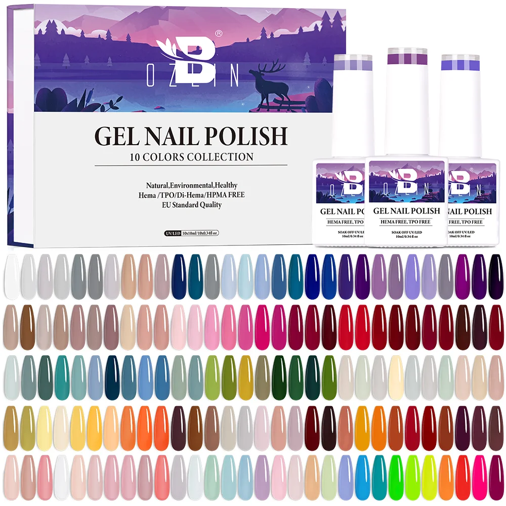 Collection Pastel Bozlin 2025, vernis gel vegan sans hydroxyéthylamidon, 10 ml, coffret de 150 couleurs 1