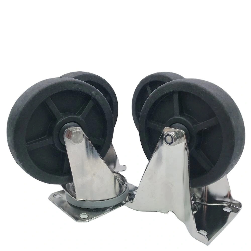 European Style Bakery Room Heat Resistant 230 Degrees Caster Heavy Duty Stainless Steel Swivel Castor Wheel 1