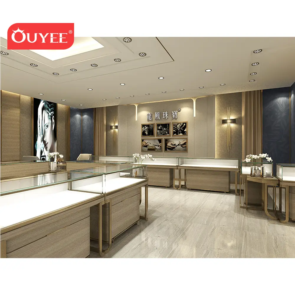 Schmuckvitrine für den Ladentisch, Möbelpräsentation im Ausstellungsraum 1