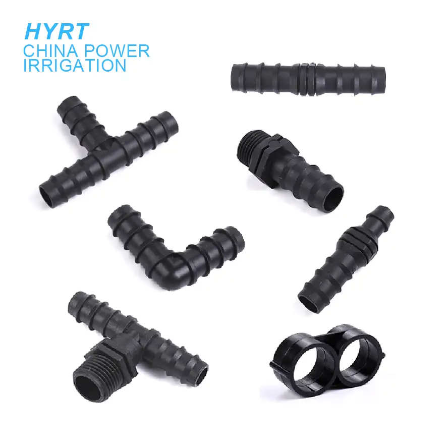 90度PP倒钩弯头 16/20/25/32mm LDPE/HDPE灌溉 1