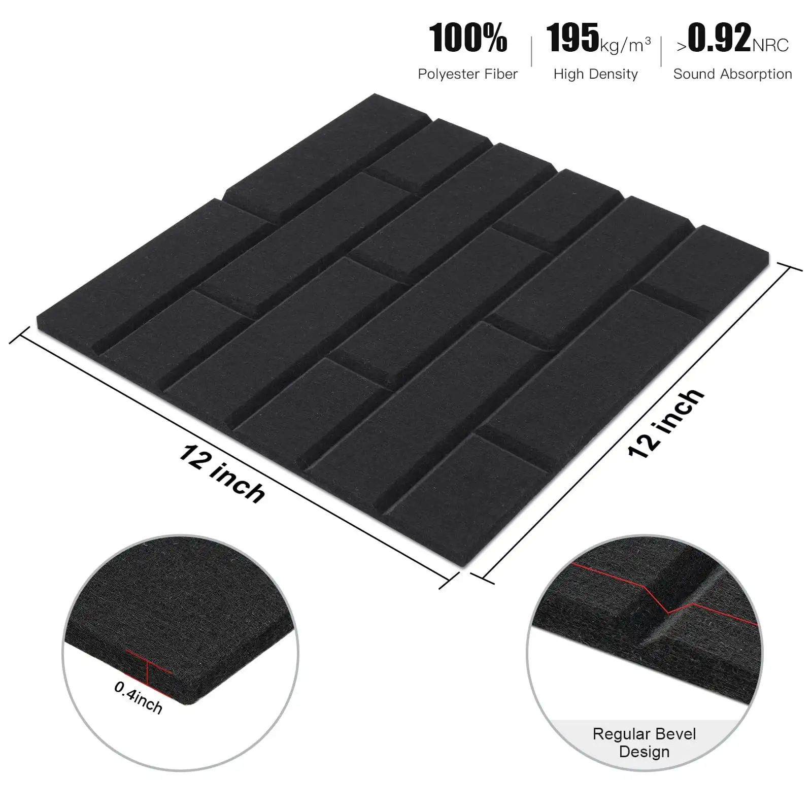 Op maat gemaakte akoestische panelen, geluidsisolerende studio-muurstickers, zelfklevende kantoordecoratie 1