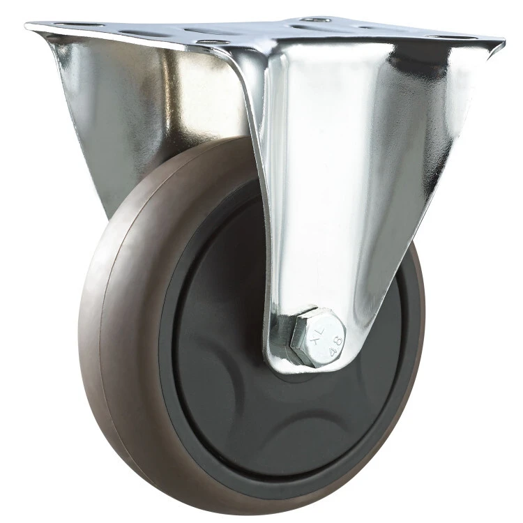 3 4 5 6 8 Inch Industrial Trolley Swivel Caster Top Plate Pp/tpr Fixed Caster Wheel 1