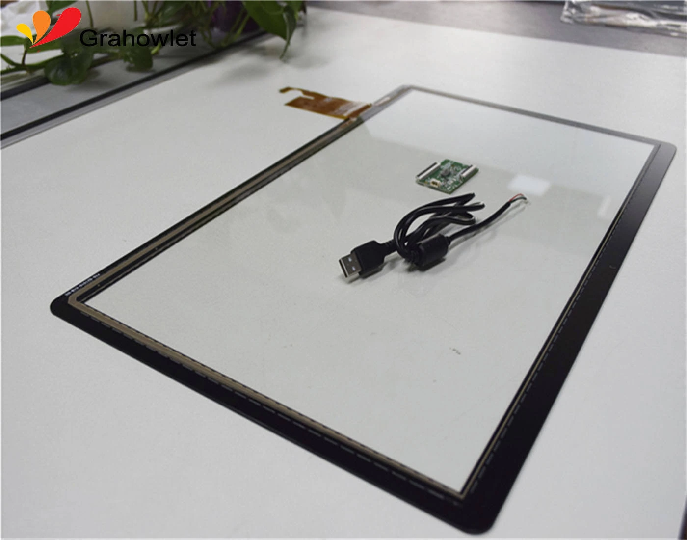 Custom 21.5 Inch Capacitive Touch Glass Panel With Usb Controller Board 1920x1080 Resolution Rs232 Interface For Linux Monitor 1