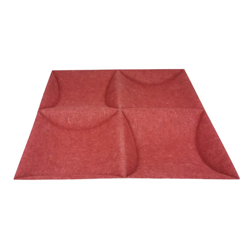 Panneaux muraux acoustiques 3D en polyester absorbant le son pour hall d'hôtel et restaurant 1