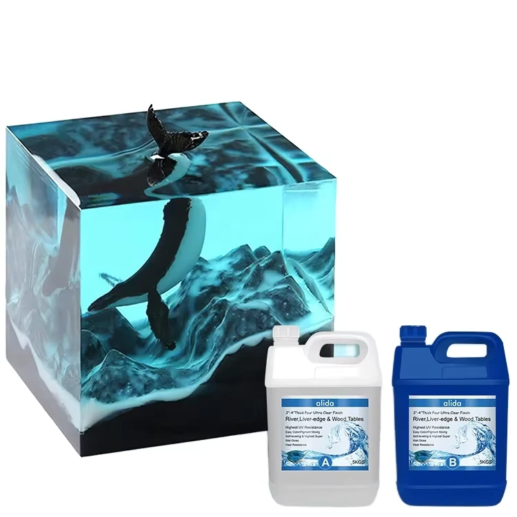 Ald High Quality 2103 Clear Casting Resin Epoxy Wood Table Top For Diy Woodworking And River Table Tops Transparent 1
