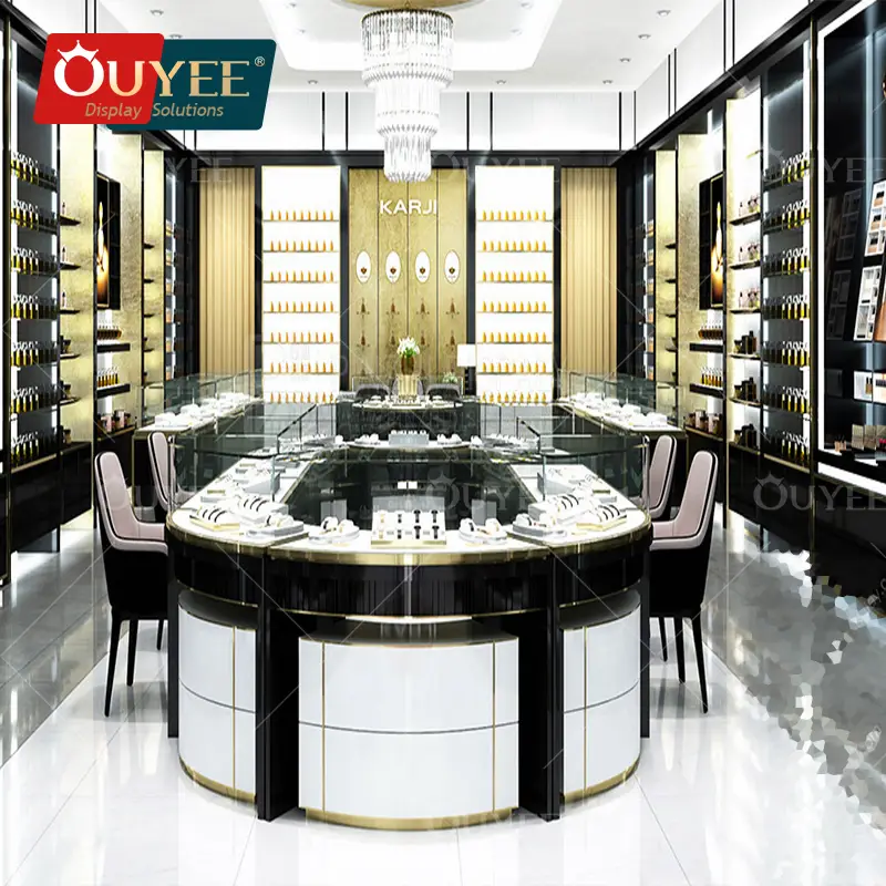 Quiosque personalizado para loja de perfumes e produtos de cuidados com a pele Ouyee, disponível para venda por atacado. 1