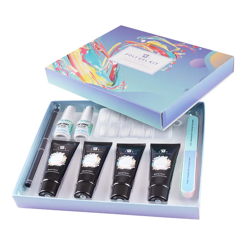 Hema Free Halal Certified Acrylic Poly Nail Gel Kit Wholesale Set 1