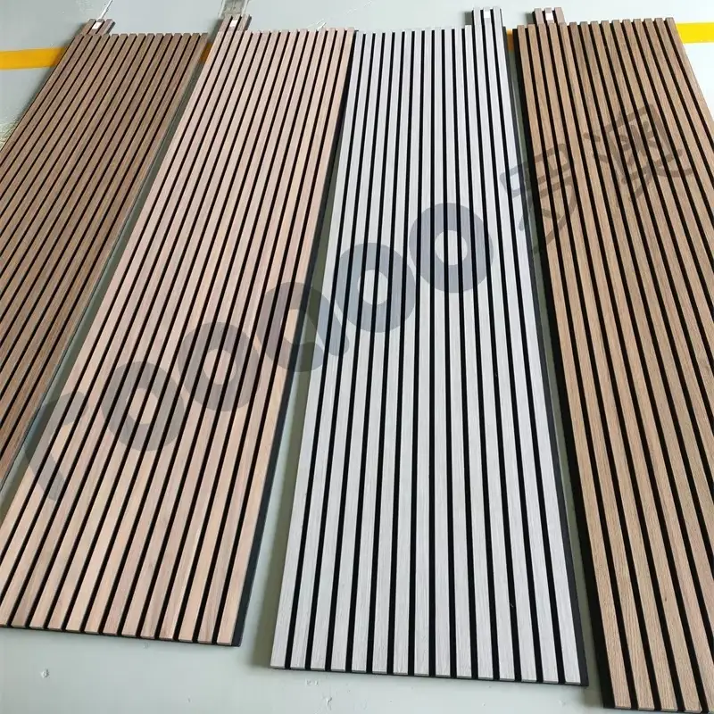 Walnut MDF Acoustic Wood Slat Wall Panels for Soundproofing and Interiors 1