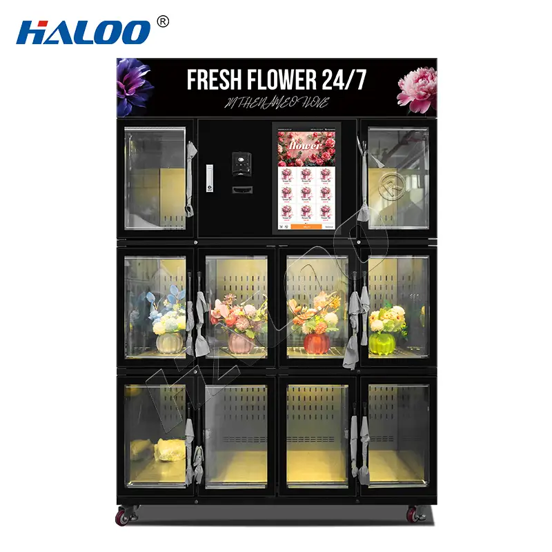 10 Locker Automatic Fresh Flower Vending Machine Outdoor Flower Bouquet Vending Machine 1