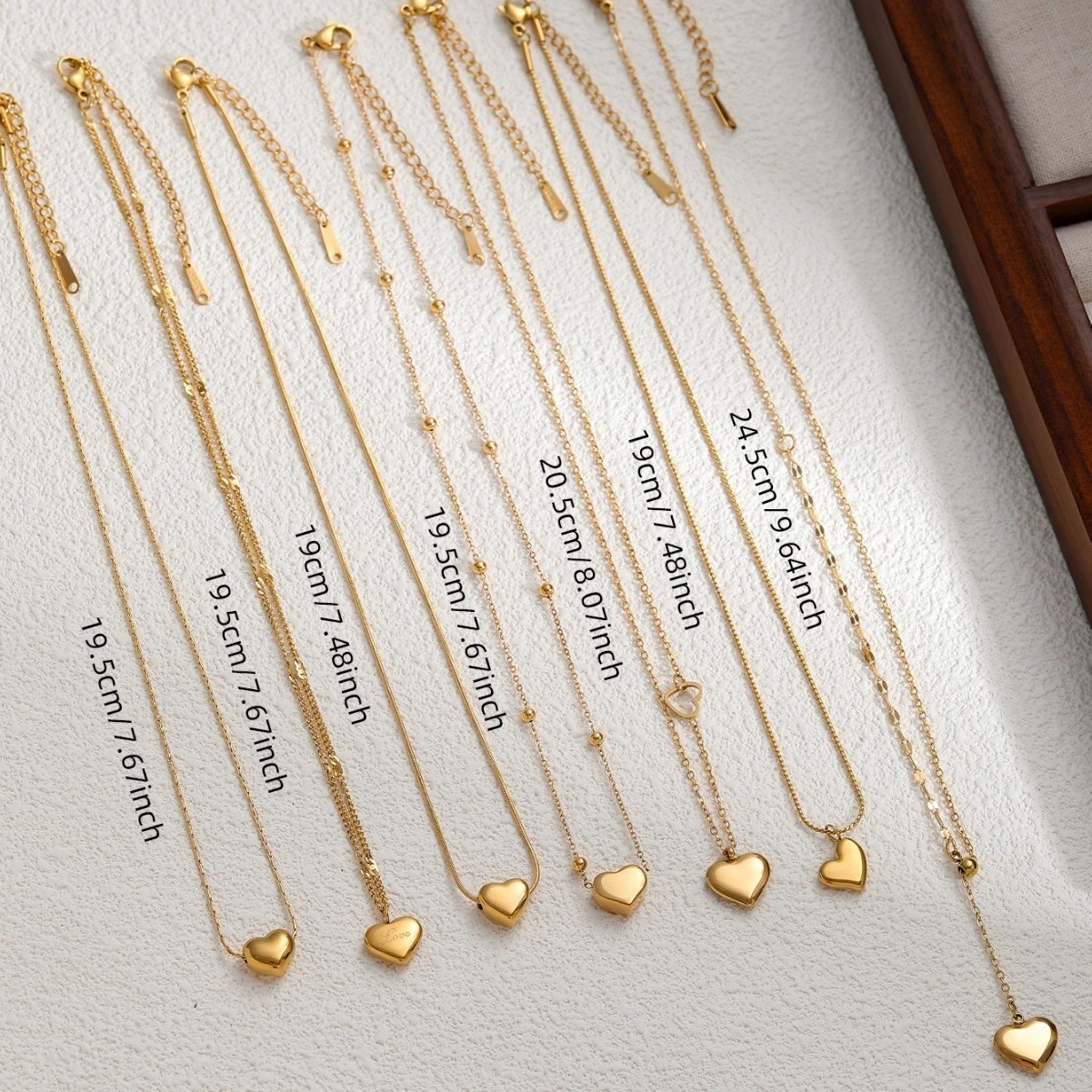 Custom Gold Plated Heart Choker Necklace Minimalist Stainless Steel Pvd Coated Collarbone Chain Cool-toned Feminine Jewelry 1