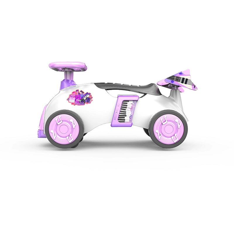 Машинка для катания на полу, детские игрушки, поворотные колеса на 360°, музыка, устойчивая конструкция, противоопрокидывающая 1