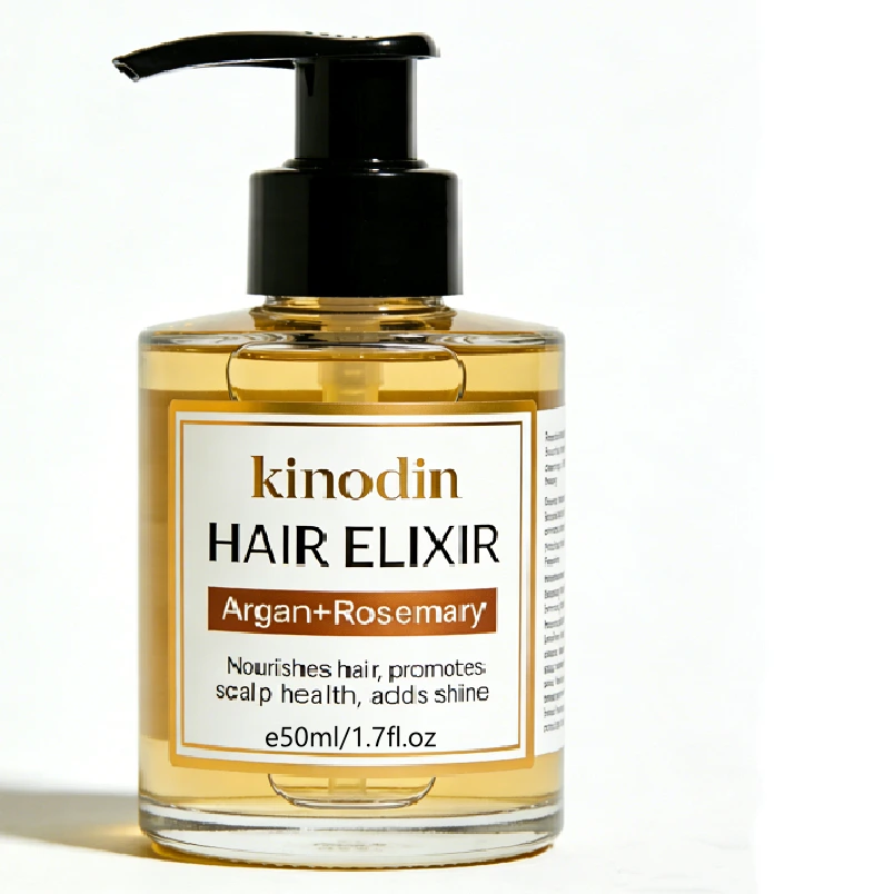 Óleo Capilar Reparador 100% Natural à Base de Ervas para Fortalecimento do Couro Cabeludo, Elixir para Crescimento Capilar com Alecrim e Hortelã (Marca Própria) 1