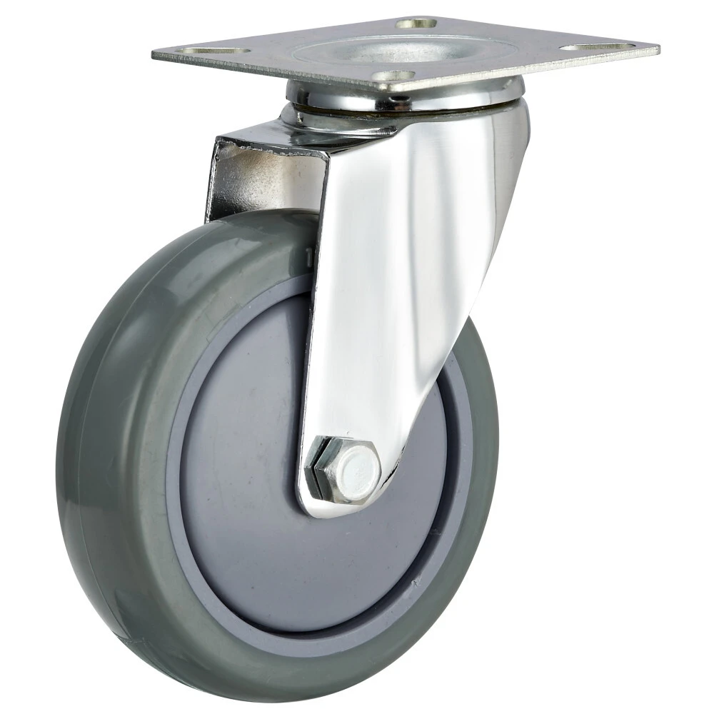 100mm 4 Inch Pu Cart Wheels For Workbench Project Swivel Locking Casters 1