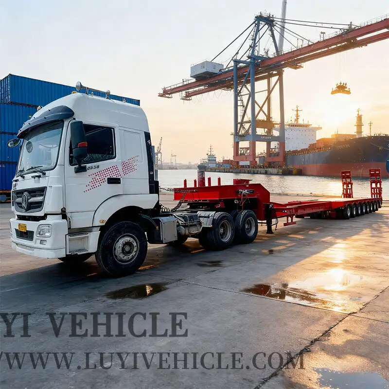 9-рядный 18-осный низкорамный полуприцеп с гуськом 1