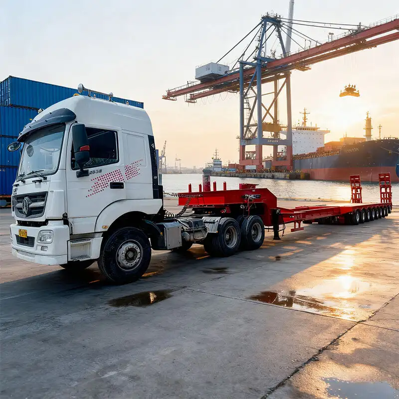 مقطورة شبه مقطورة منخفضة الارتفاع ذات 9 خطوط و18 محورًا 1