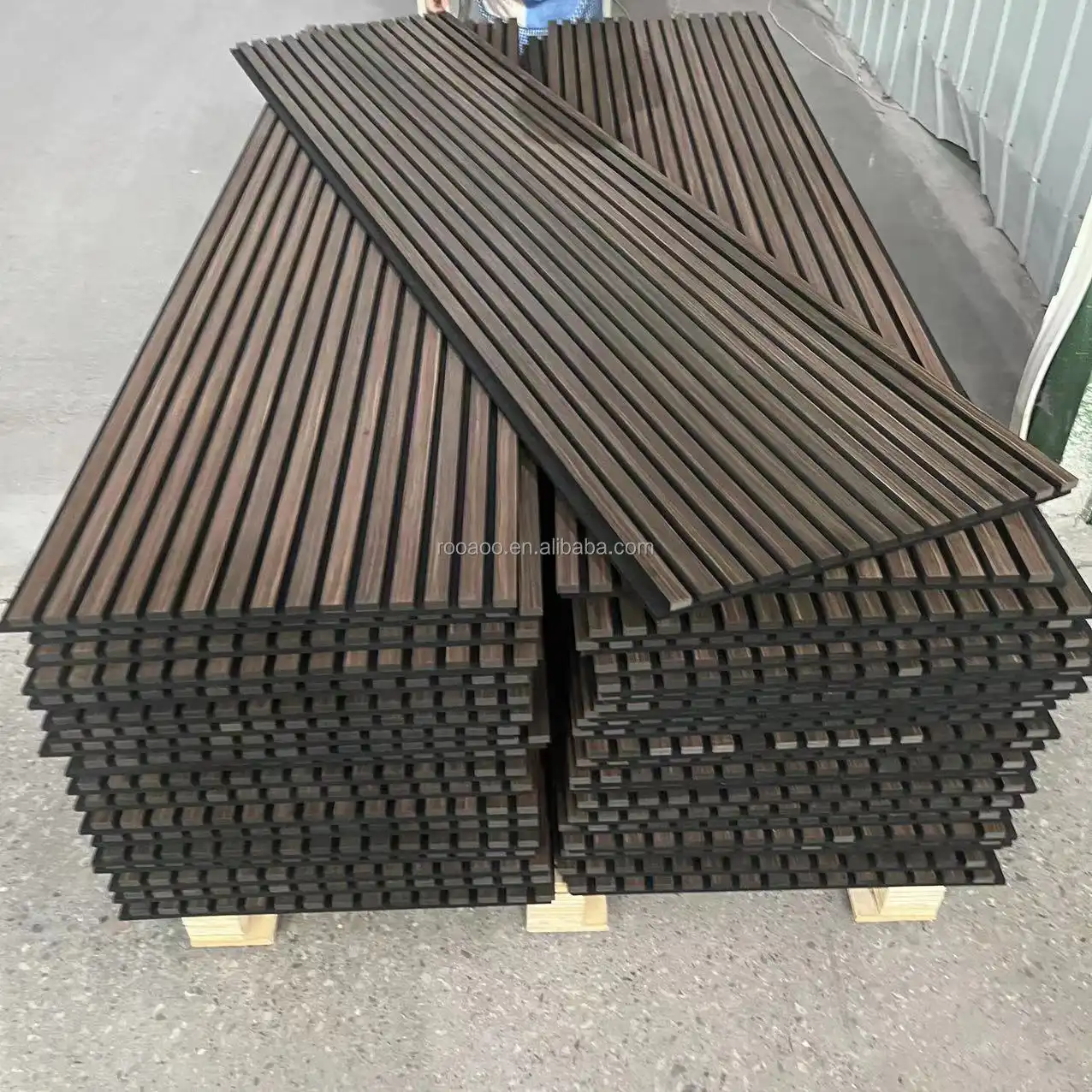 European Standard Akupanel Slat Wood Acoustic Polyester Sound Absorbing Panels 1