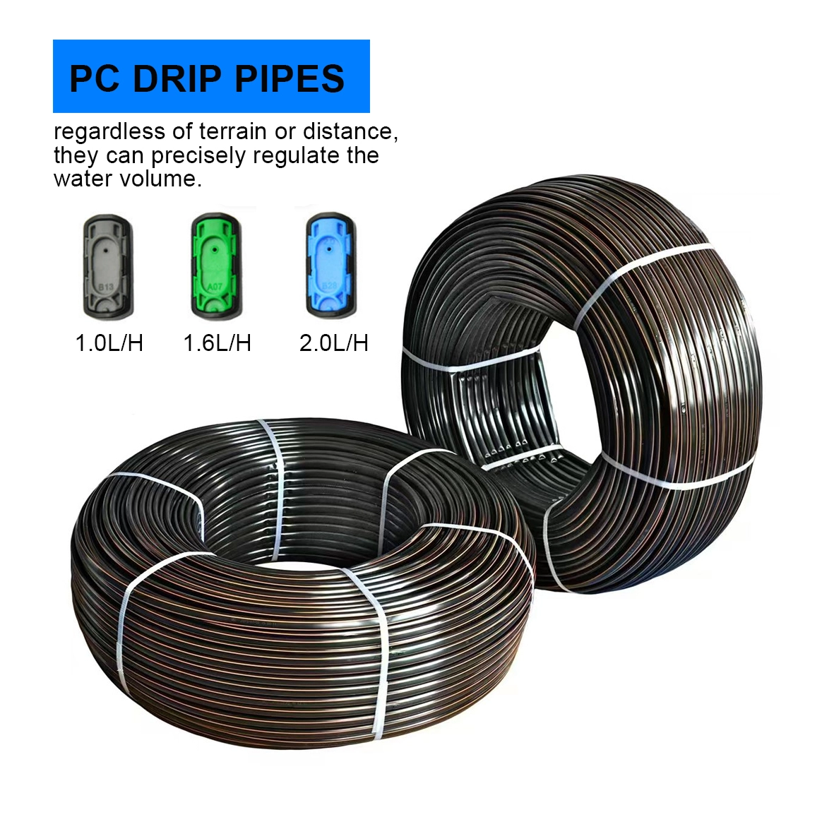16mm 0.4mm 1L/h Pressure-Compensating Drip Tape 1