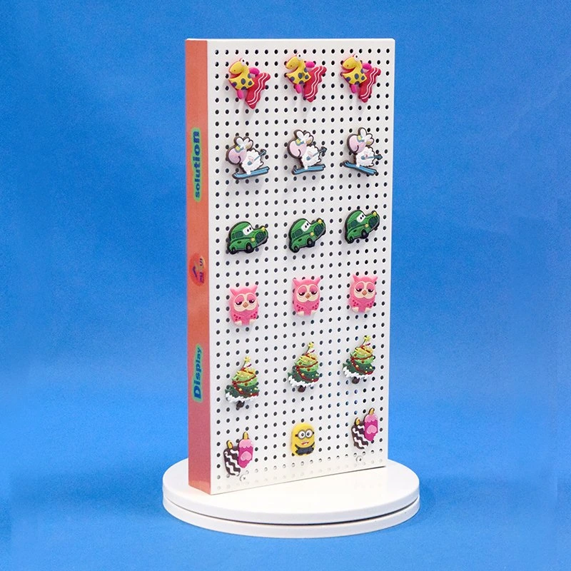 Exposy Coating Counter Rotating Metal Pegboard Rack Display for Ornaments 1
