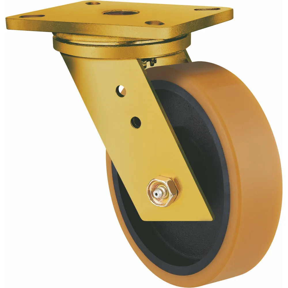 Heavy Duty Cast Iron Core Pu Wheel Industrial Caster Wheels 1