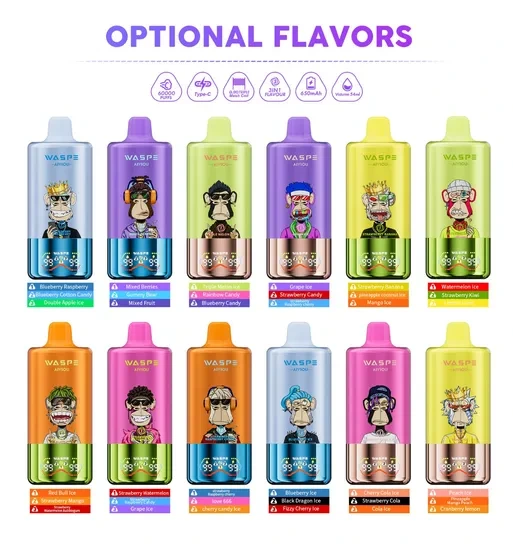 EU Germany Warehouse Waspe 60000 Puff Triple Flavor Disposable Electronic Cigarette Vape Puff 60K 1