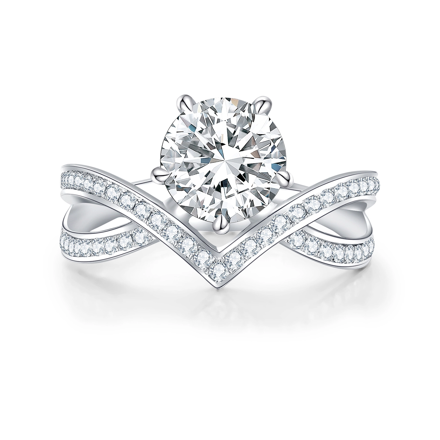 Dk 2.48ct Round Cut Vvs Lab Diamond Ring 18k Gold Igi Certified For Weddings And Gifts Direct Source Factory Simplicity & Luxury 1