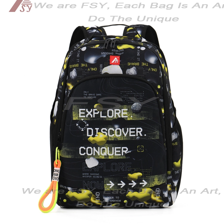 Customizable Logo For Boys Youth Large-capacity Fashionable Trendy Student Backpack New Washable Daily Bag Large School Backpack 1