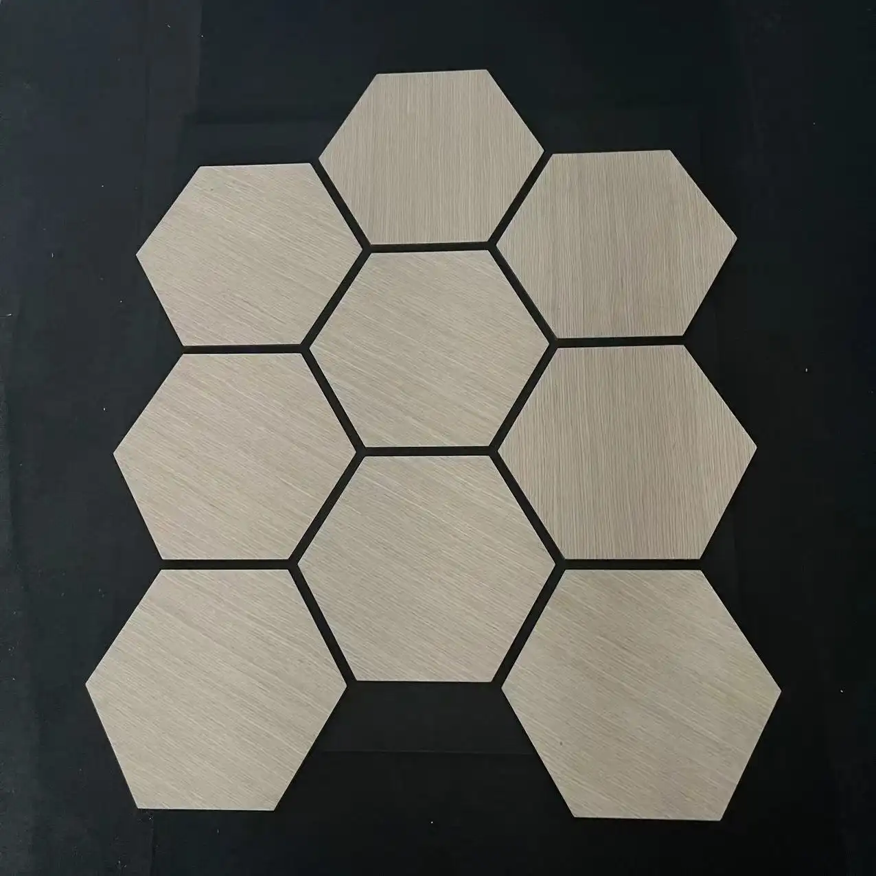 Hexagon MDF Acoustic Panels Wood Slat Wall Soundproofing Panel 1