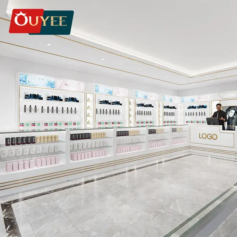 Vitrine et étagères pour parfumerie - Vitrine pour magasin de cosmétiques 1