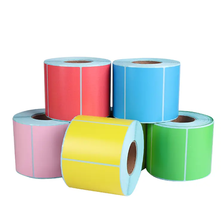 Etichette a colori con codice a barre, resistenti a tre strati e termiche, direttamente dalla fabbrica. 1