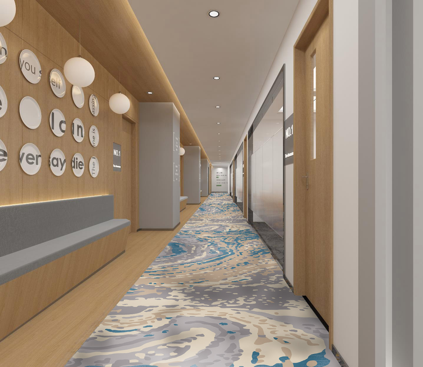 High-Quality Luxury Printed Carpets for Hotel Hallways 7