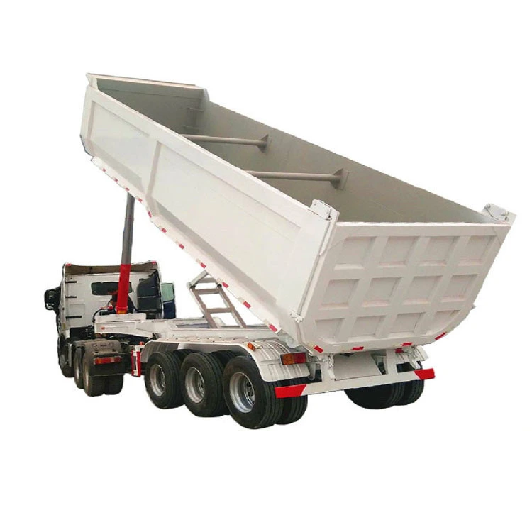 Remorque benne basculante arrière U-Haul de 60 tonnes, à trois essieux, semi-remorque à benne basculante. 1