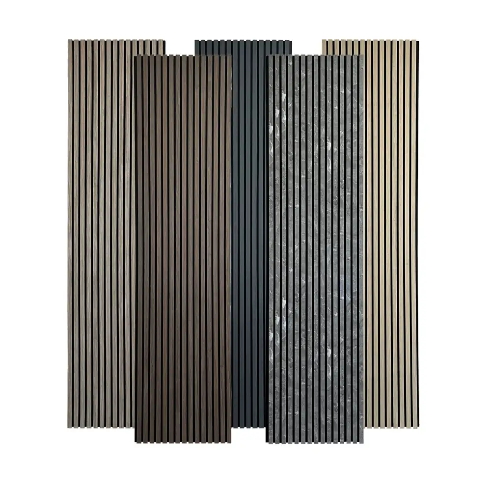 3000mm Walnut Acoustic Wood Soundproof Veneer Slat Panels – Akupanel 1