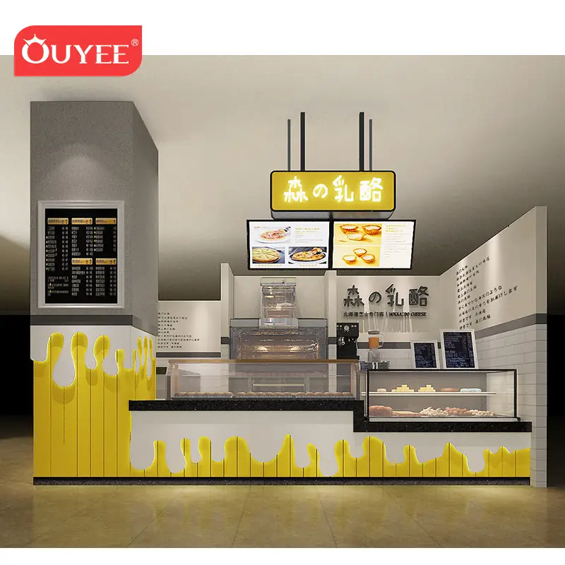 Einzelhandel Bubble Tea &amp; Kaffee Kiosk Café Holzbartheken 1