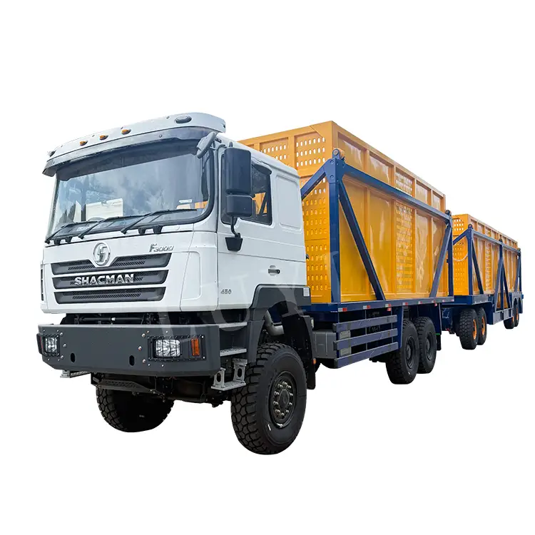 4 Axle Draw Bar Side Dump Full Trailer | LUYI 1