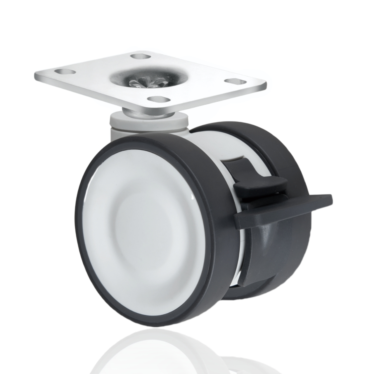 Hospital Bed Wheel Medical Equipment Swivel Caster With Two Pedal Brake 1