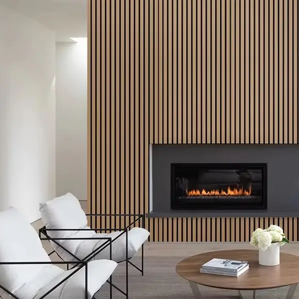 Natural Black Stain Oak 3D Wood Mosaic Acoustic Wall Panels Akupanel 1