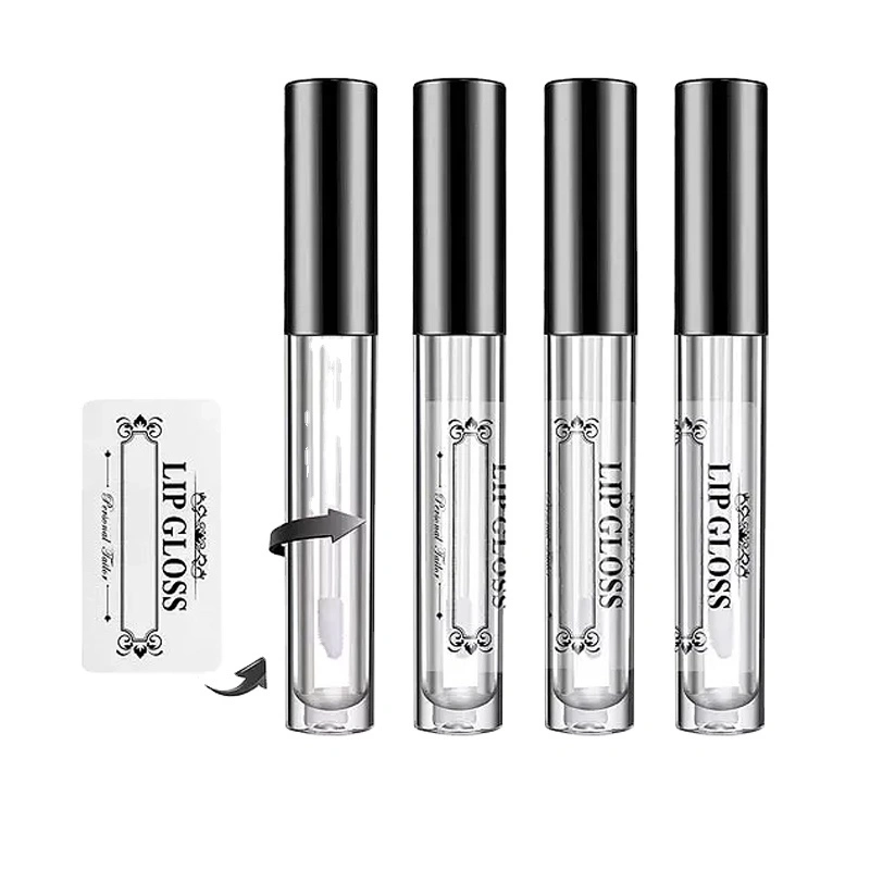 Custom Clear Lip Gloss Cosmetic Labels with Logo Printing 1
