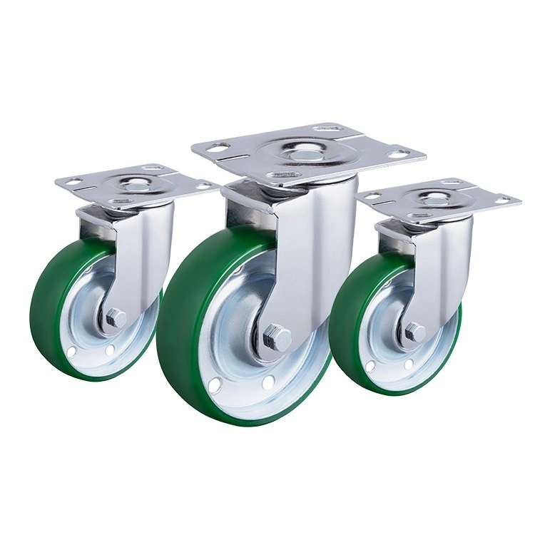 4 5 Inch Stainless Steel Thickened Double Ball Bearing Mid Heavy Duty Plate Caster Wheels 1