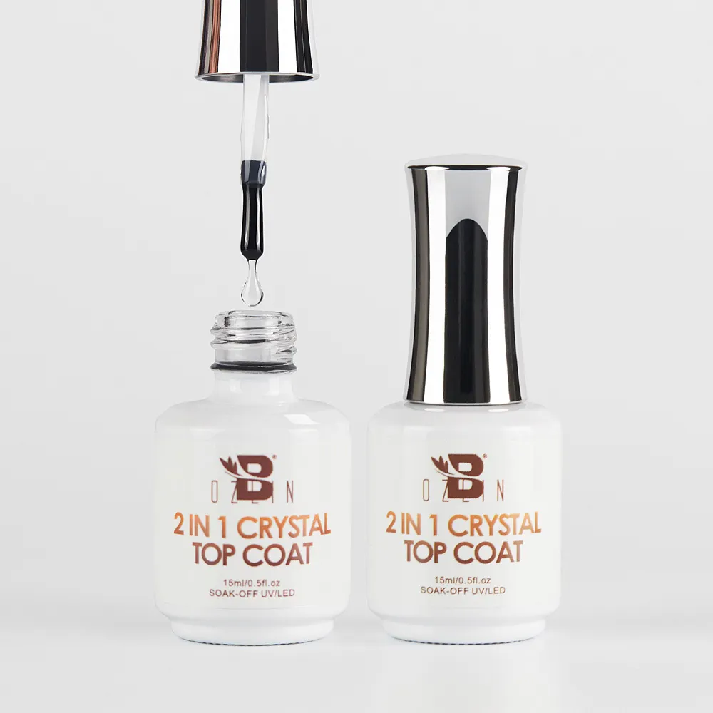 Halal Super Shiny 15ml No Wipe Gel UV Top Coat High Shine Nail Polish 1