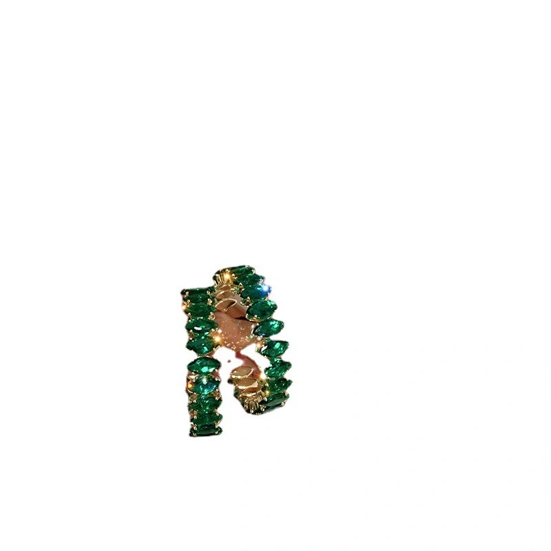 Retro Style Diamond Crystal Geometric Earrings Geometric Spiral Gold Beaded Pendant Fashion Jewelry Earrings 1