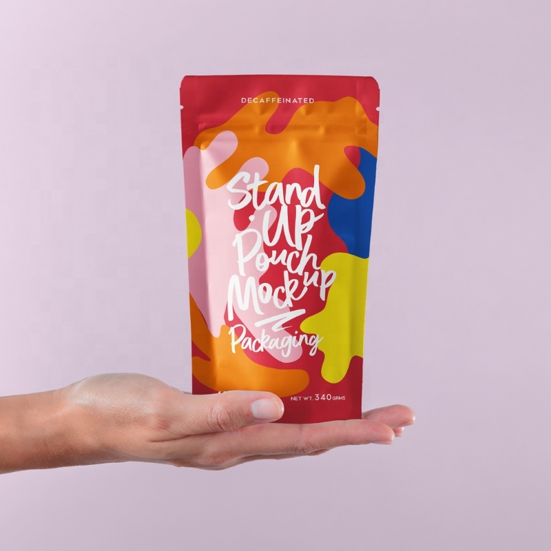 Custom Printed Mylar Zip Lock Reusable Stand-up Plastic Pouch For Food Packaging For Candy For Cookies Snacks 3