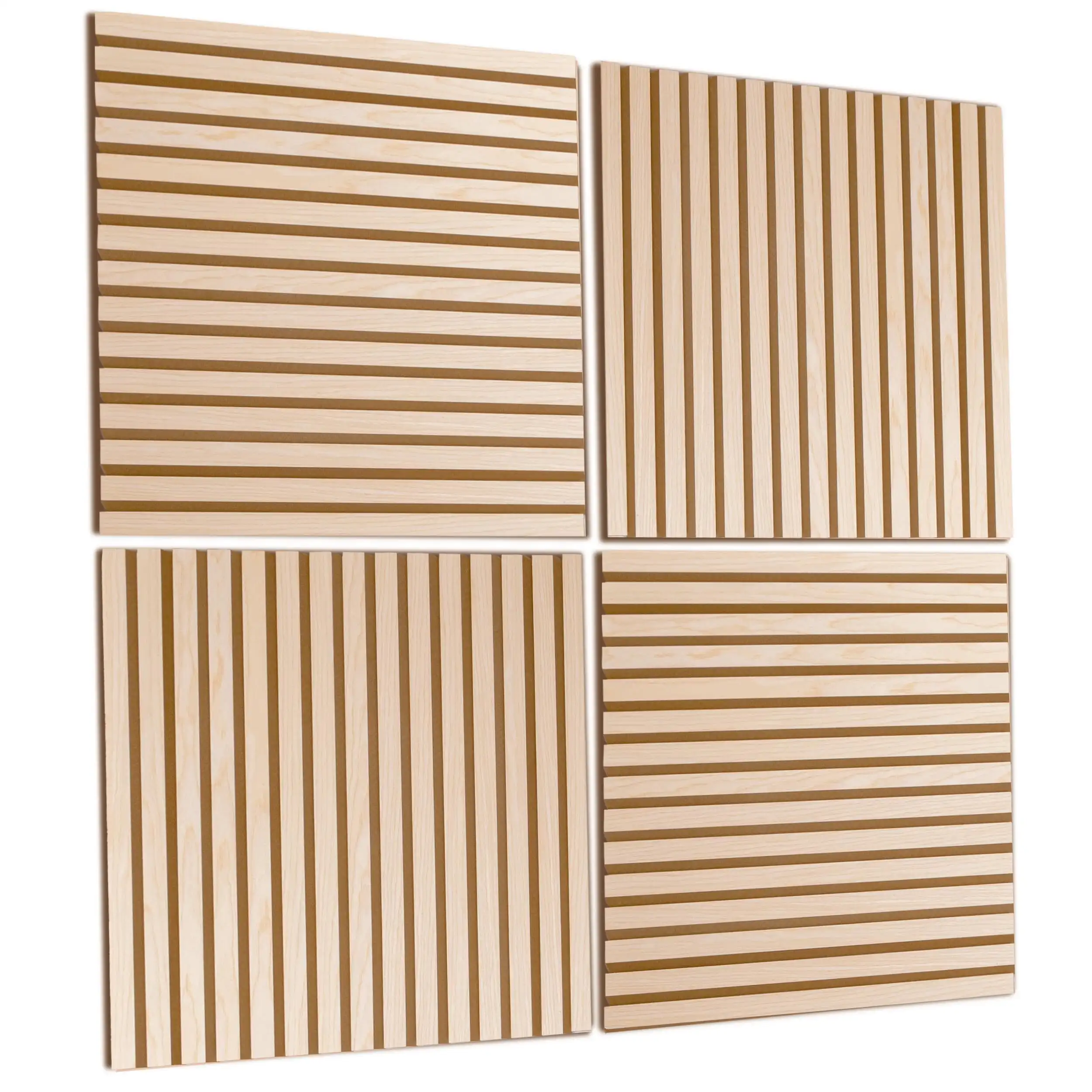 3D Acoustic Wood Wall Panels MDF Akupanel Slat Soundproofing for Workstations 1